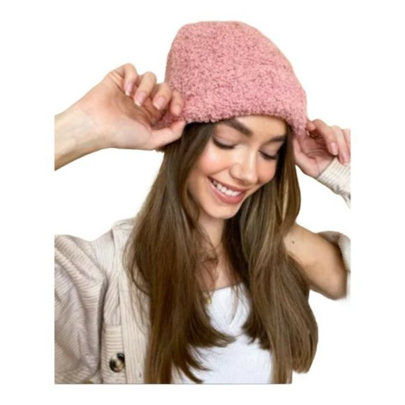 FREE PEOPLE Cloud Rib Blush Beanie Soft Lulliby Pull On Cozy Comfy Boho Warm - Picture 4 of 10